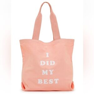 ban.do peach I DID MY BEST Canvas Tote Bag